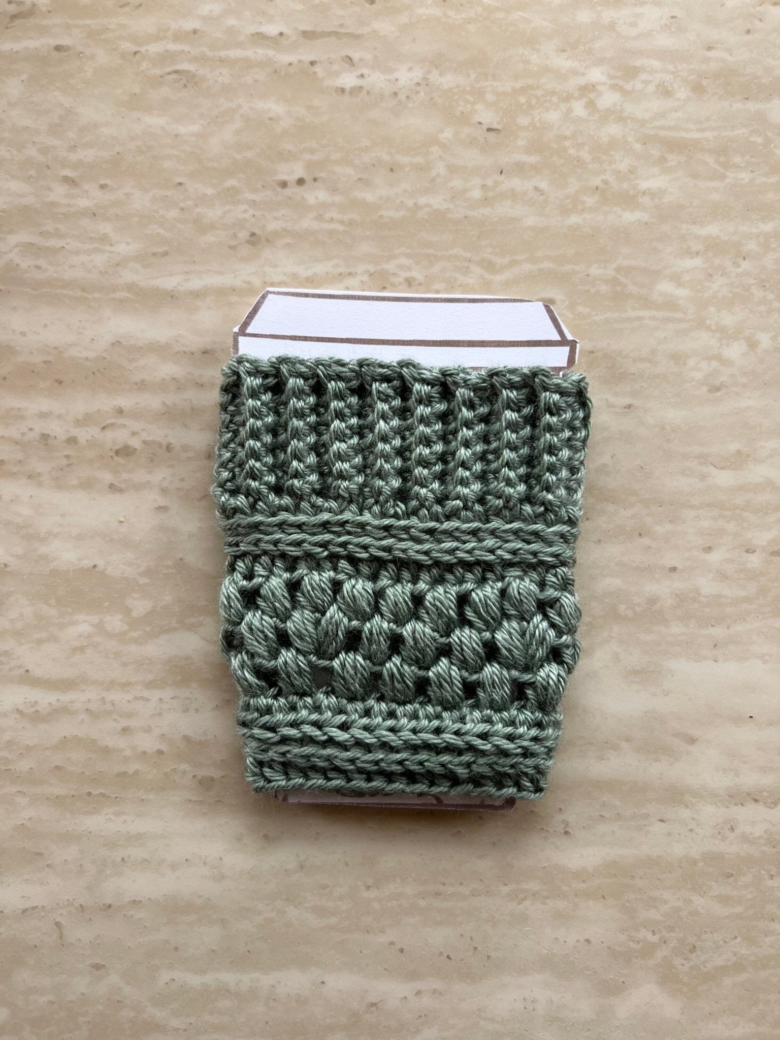 coffee cup cozy crochet- sage green- drink cozy-cup sleeve- iced coffee cozy - cup cozy- coffee cup sleeve- coffee lover gift - Lilly Grace Sparkle Boutique