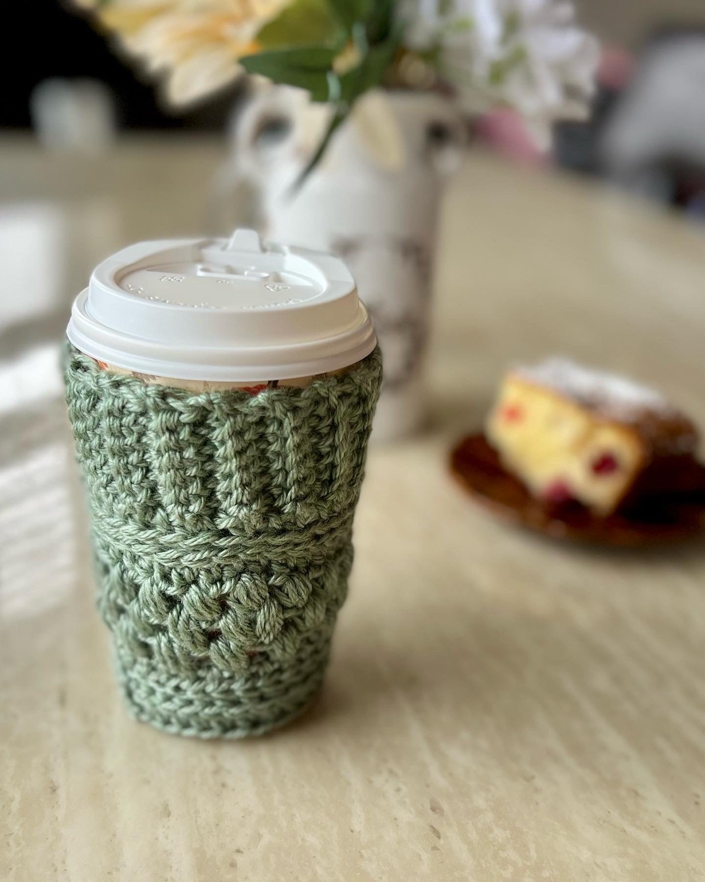 Coffee cup cozy, reusable coffee cup sleeve - Lilly Grace Sparkle Boutique