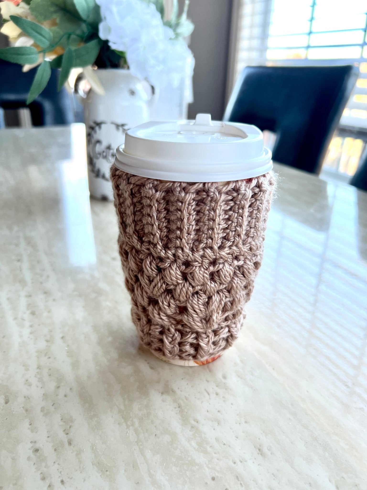 Coffee cup cozy, reusable coffee cup sleeve - Lilly Grace Sparkle Boutique