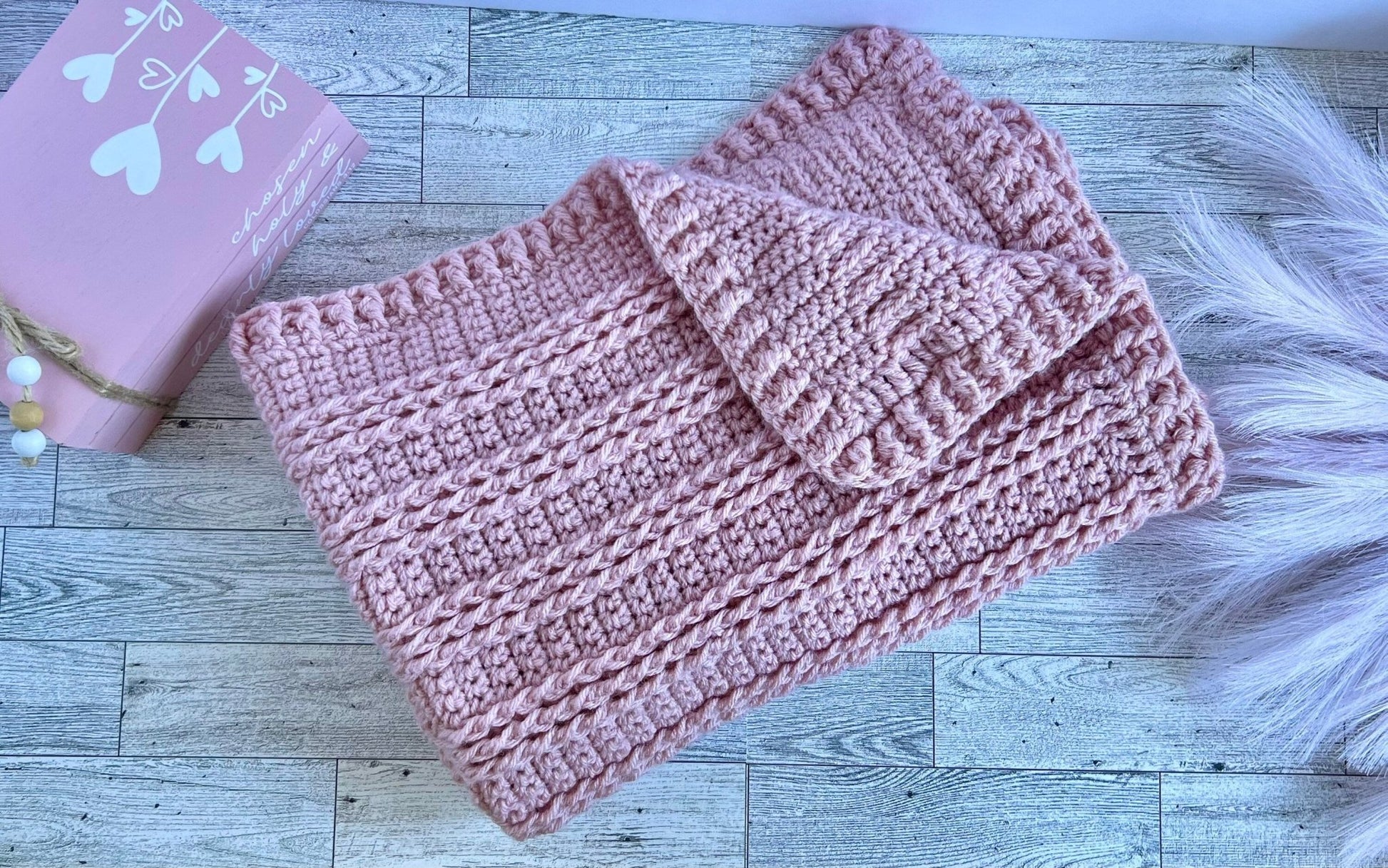 Cradle size baby blanket 31”x26”, dusty pink - blanket for baby girl - baby shower gift for baby girl, boho room decor, modern heirloom - Lilly Grace Sparkle Boutique