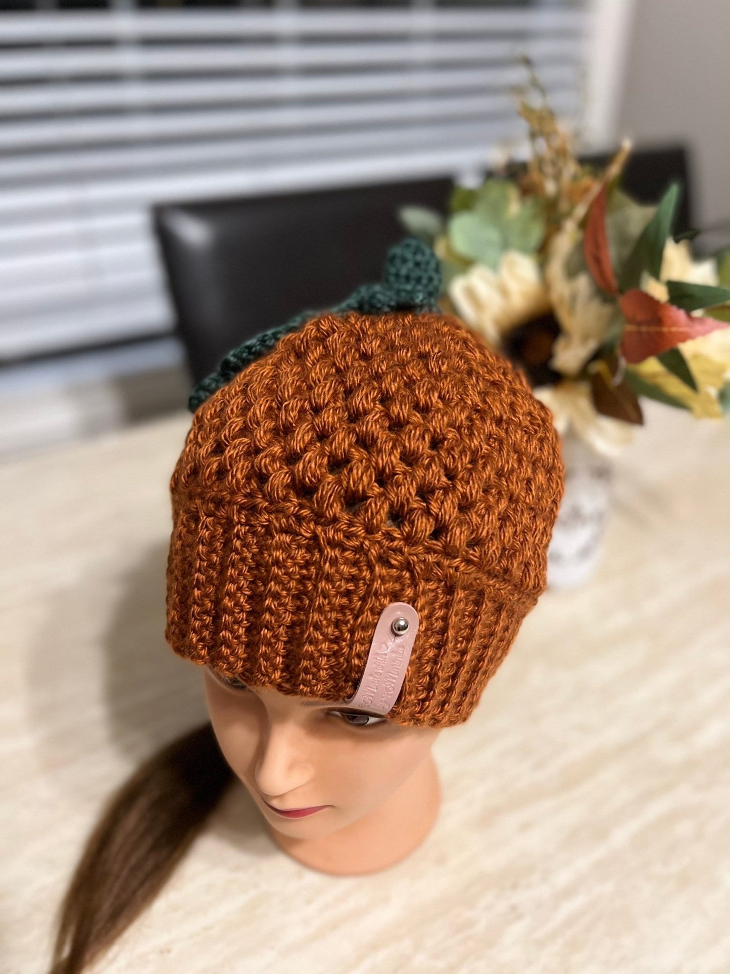Crochet acorn hat for woman, handmade crochet hat, fall season hats, cute crochet beanie hat adult size, Halloween, Thanksgiving - Lilly Grace Sparkle Boutique
