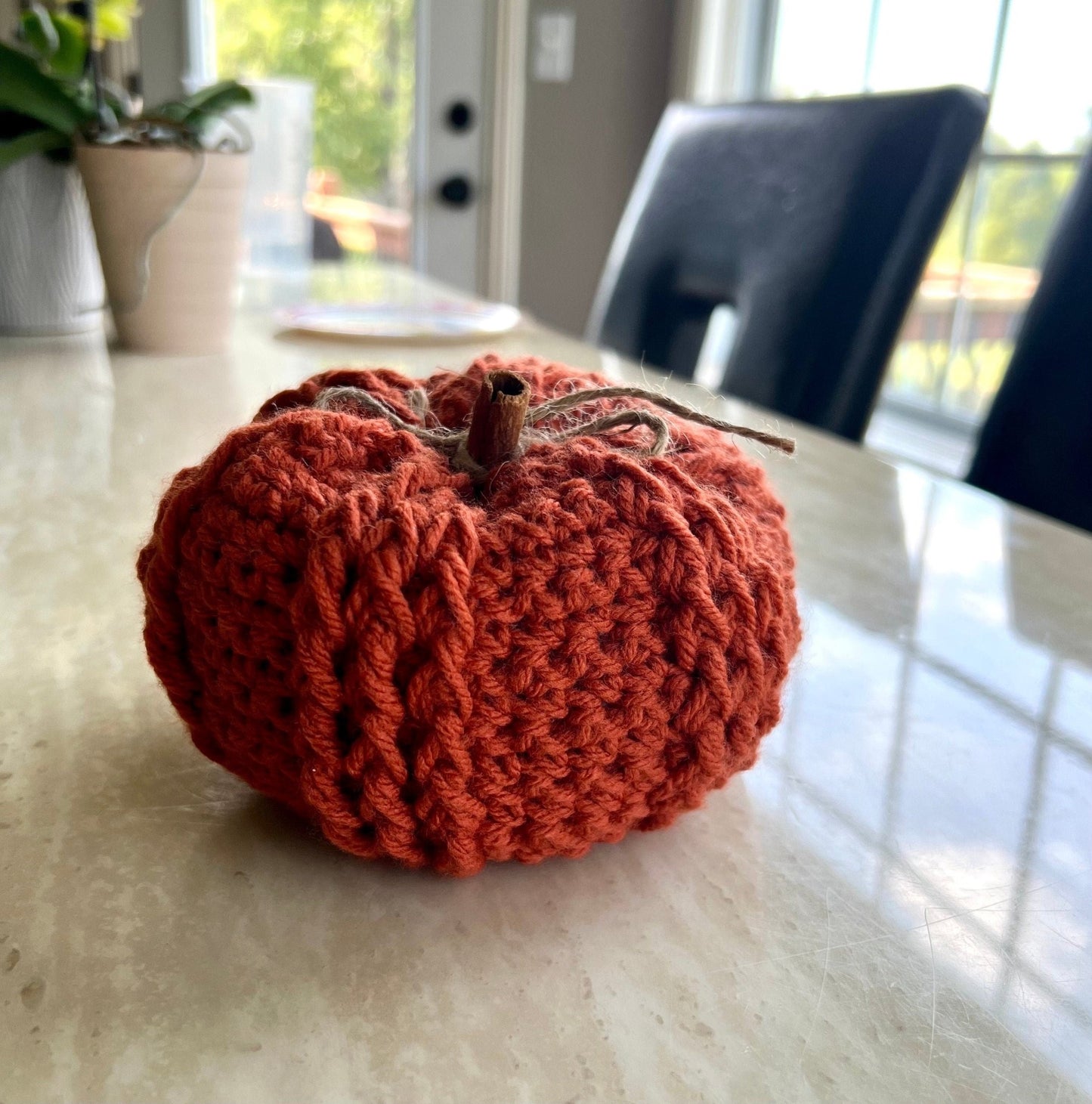 Decorative handmade crochet pumpkin in pumpkin spice, autumn decor, fall room decor, pumpkin decor, pumpkin set, decoration for fall, autum - Lilly Grace Sparkle Boutique