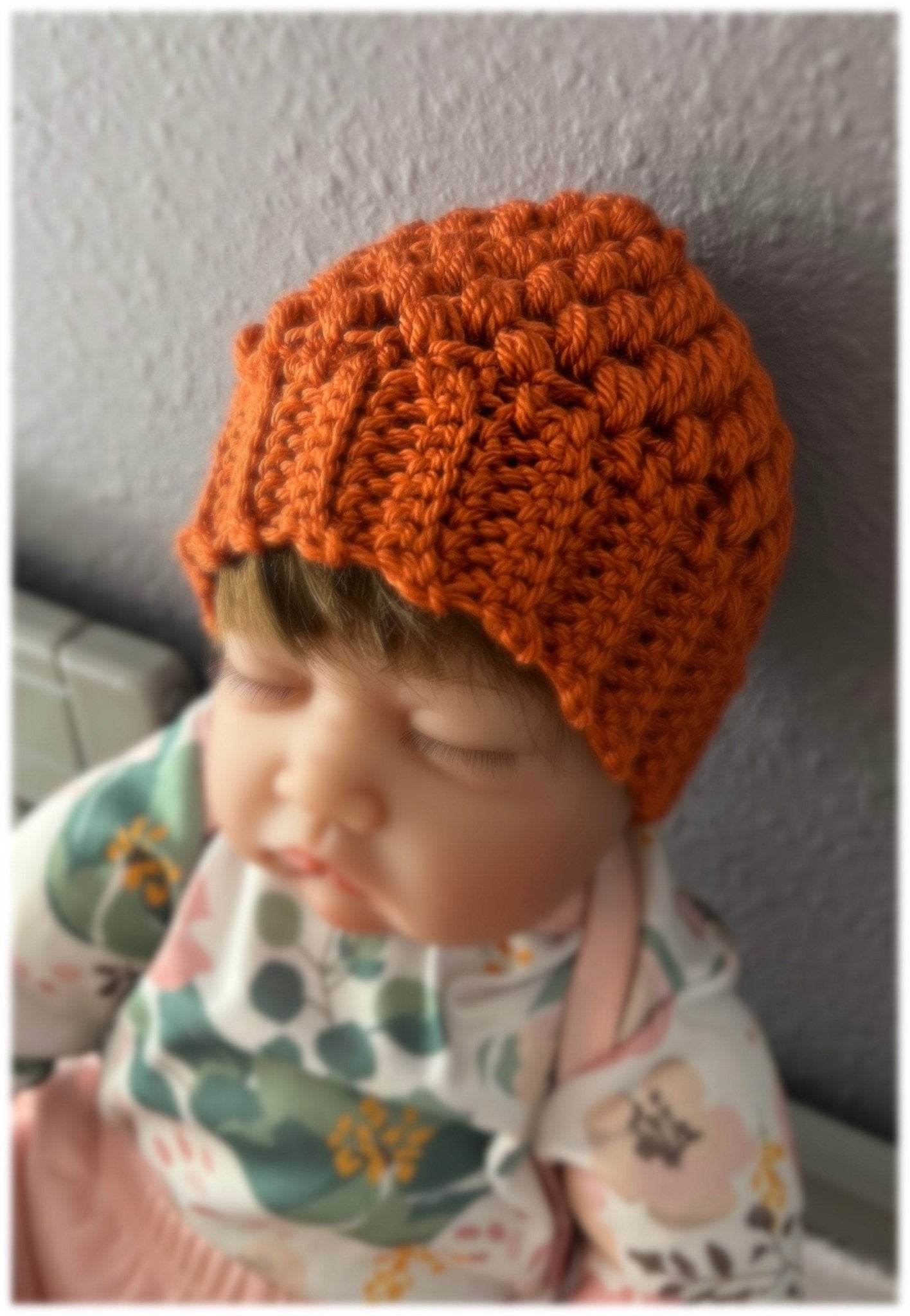 Hat for baby in pumpkin spice or orange color hat, handmade crochet fall hat, various sizes winter hat - Lilly Grace Sparkle Boutique